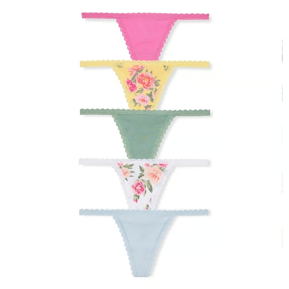Victoria's Secret V String Thong Panty 5 Pack.